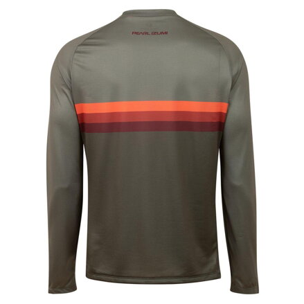 PEARL IZUMI Jersey SUMMIT LS TOP oliva pálido/rayas atardecer VZ21