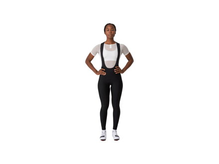 Pantalón ciclista de invierno mujer Rapha Core con tirantes negro