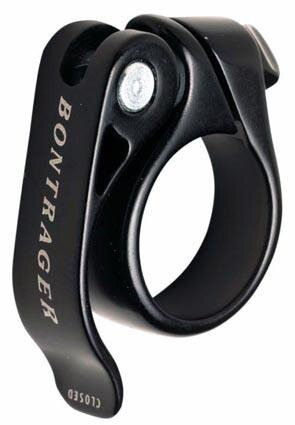 Abrazadera de sillín Bontrager también para carbono de 39,85 mm con cierre rápido