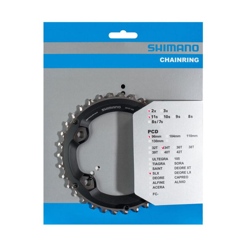 Engranaje SHIMANO 34z. FC-M7000 SLX 34/24z. negro 96mm Engranaje SHIMANO 34z. FC-M7000 SLX 34/24z. negro 96mm