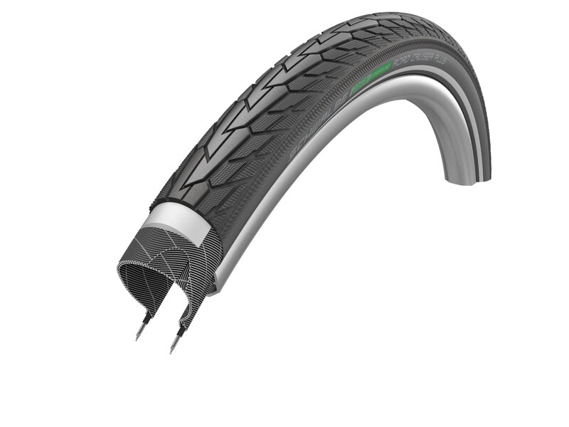 SCHWALBE Neumático ROAD CRUISER PLUS (47-622) 28x1.75 Active 50EPI PunctureGuard 925g Reflex Verde SCHWALBE Neumático ROAD CRUISER PLUS (47-622) 28x1.75 Active 50EPI PunctureGuard 925g Reflex Verde