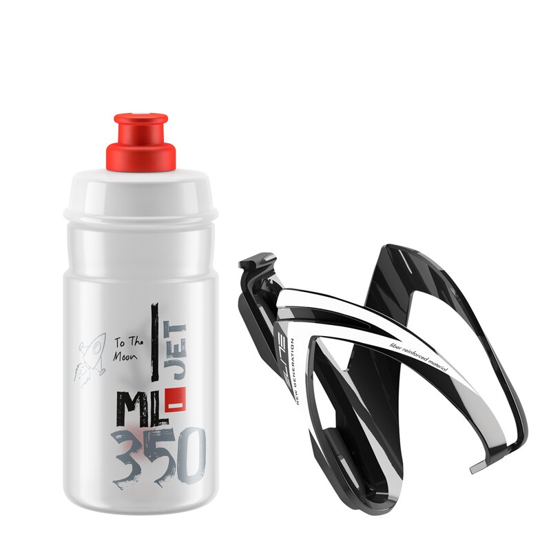 ELITE Juego de biberones con cesta CEO logo rojo, 350 ml ELITE Juego de biberones con cesta CEO logo rojo, 350 ml