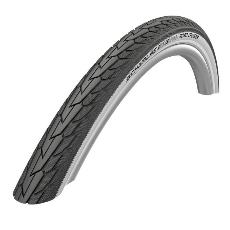 SCHWALBE Neumático ROAD CRUISER (47-559) 26x1.75 Active 50EPI K-Guard 720g Blanco lateral Verde SCHWALBE Neumático ROAD CRUISER (47-559) 26x1.75 Active 50EPI K-Guard 720g Blanco lateral Verde