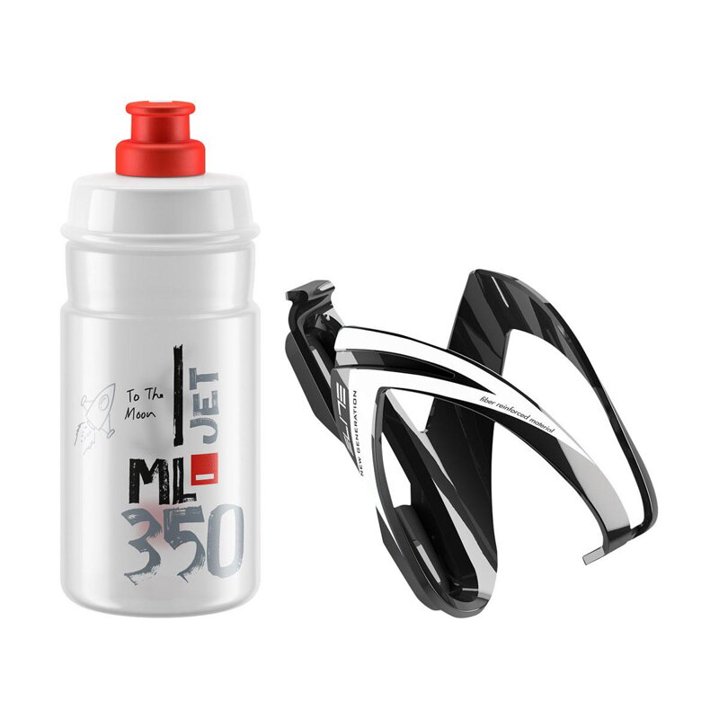 ELITE Juego de biberones con cesta CEO logo rojo, 350 ml ELITE Juego de biberones con cesta CEO logo rojo, 350 ml
