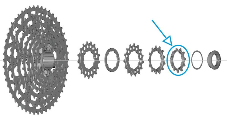 Piñon SHIMANO 11z. para CS-LG700 Linkglide