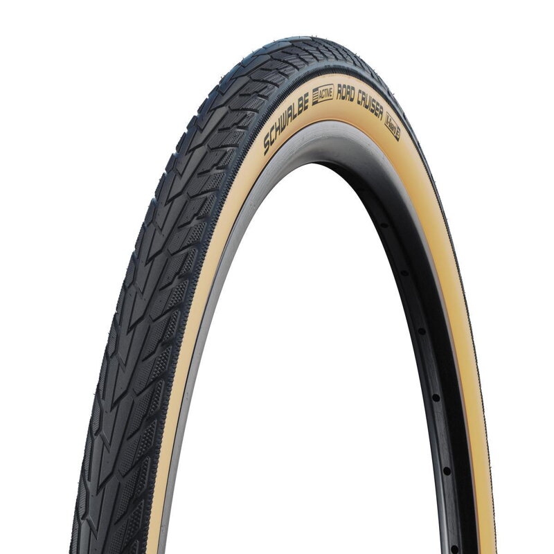 SCHWALBE Neumático ROAD CRUISER (47-559) 26x1.75 Active 50EPI K-Guard 720g GumWall Verde
