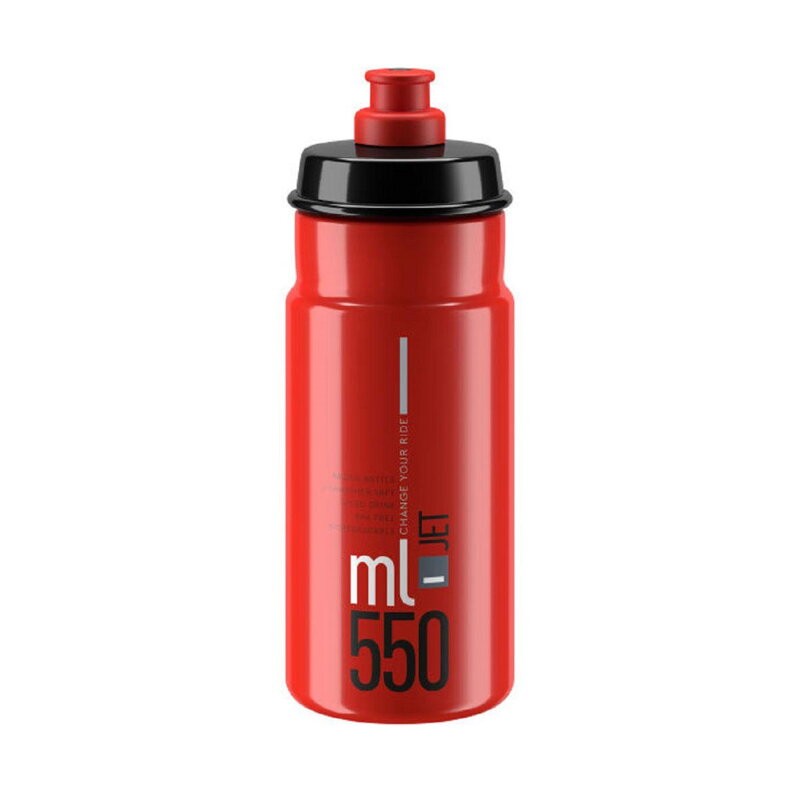 Botella ELITE JET 550 logo rojo gris