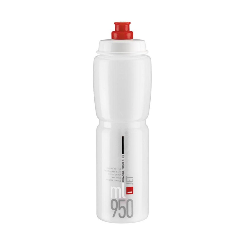 Botella ELITE JET 950 logo rojo transparente