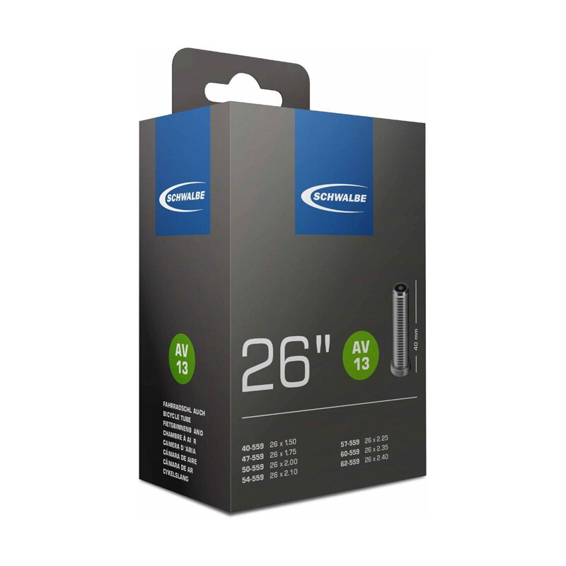 SCHWALBE Cámara de aire AV13 26x1,50/2,50 AV 40mm (40/62 559) 190g