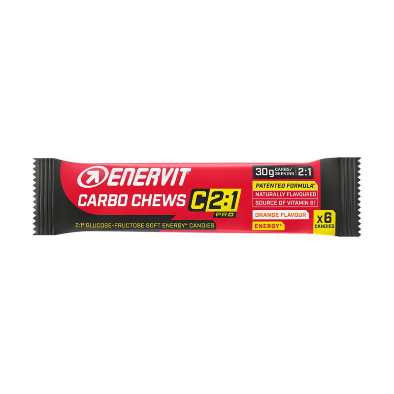 ENERVIT Candy CARBO CHEWS C2:1 naranja 6uds