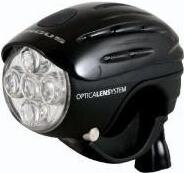 Luz delantera 5LED, 4f + pilas, negra Luz delantera 5LED, 4f + pilas, negra